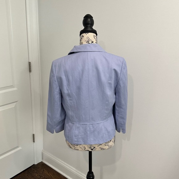 AnnTaylor LOFT Linen Jacket in Periwinkle Blue (8) - Picture 2 of 5